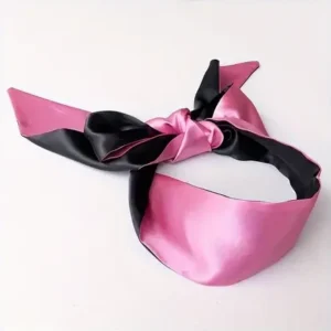 CEGADERA DE SATIN ROSA Y NEGRO